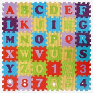 Baby Great Penové puzzle Číslice a písmená SX (15x15) - penové puzzle - puzzle na zem - penové puzzle koberec - hracia podložka - hracia podlozka