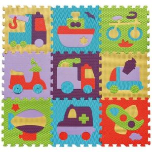 Baby Great Penové puzzle Farebná doprava SX (30x30) - penové puzzle - puzzle na zem - penové puzzle koberec - hracia podložka - hracia podlozka
