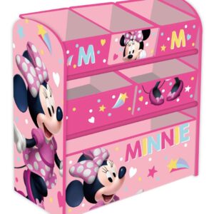 Organizér na hračky Minnie Mouse - regál na hračky - úložný box - úložné boxy - policový regál - ako uložiť hračky - dieťa nechce upratovať hračky