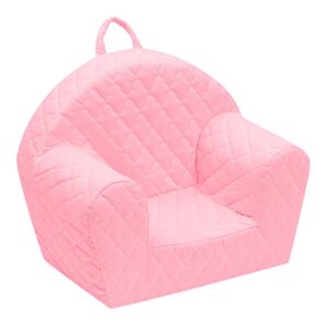 NEW BABY - Detské kresielko z Velvet Obláčiky ružové - detská stolička - detská pohovka - detske kresielko - detske kreslo - mini pohovka - kresielko pre deti - molitanove kresielko - detske kresla